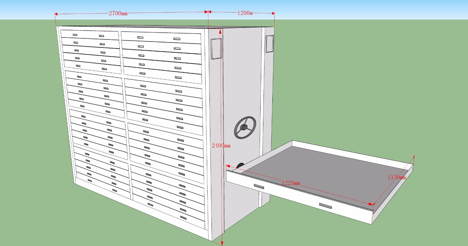 SM-DT015型底圖密集架（可定制）